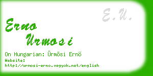 erno urmosi business card