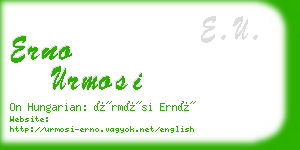 erno urmosi business card